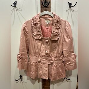 Dusty Rose Ruffled Women's Jacket